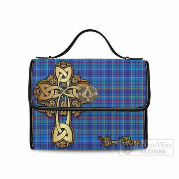 Mercer Tartan Waterproof Canvas Bag Golden Thistle Celtic Cross Style