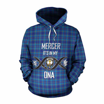 Mercer Tartan Cotton Hoodie with Family Crest DNA In Me Style