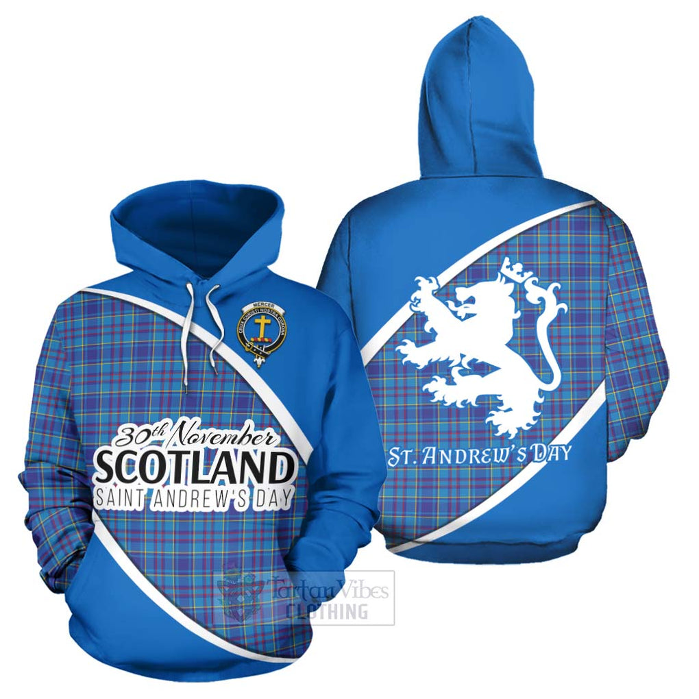 Tartan Vibes Clothing Mercer Family Crest Tartan Hoodie Celebrate Saint Andrew's Day in Style