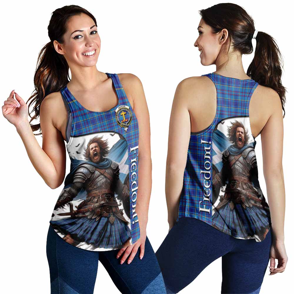 Tartan Vibes Clothing Mercer Crest Tartan Women's Racerback Tanks Inspired by the Freedom of Scottish Warrior