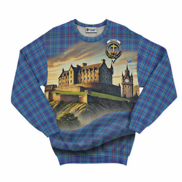 Mercer Tartan Family Crest Sweatshirt with Scottish Ancient Castle Style Unisex - Tartan Vibes Clothing
