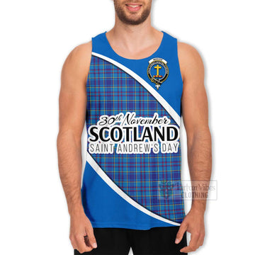 Mercer Family Crest Tartan Men's Tank Top Celebrate Saint Andrew's Day in Style