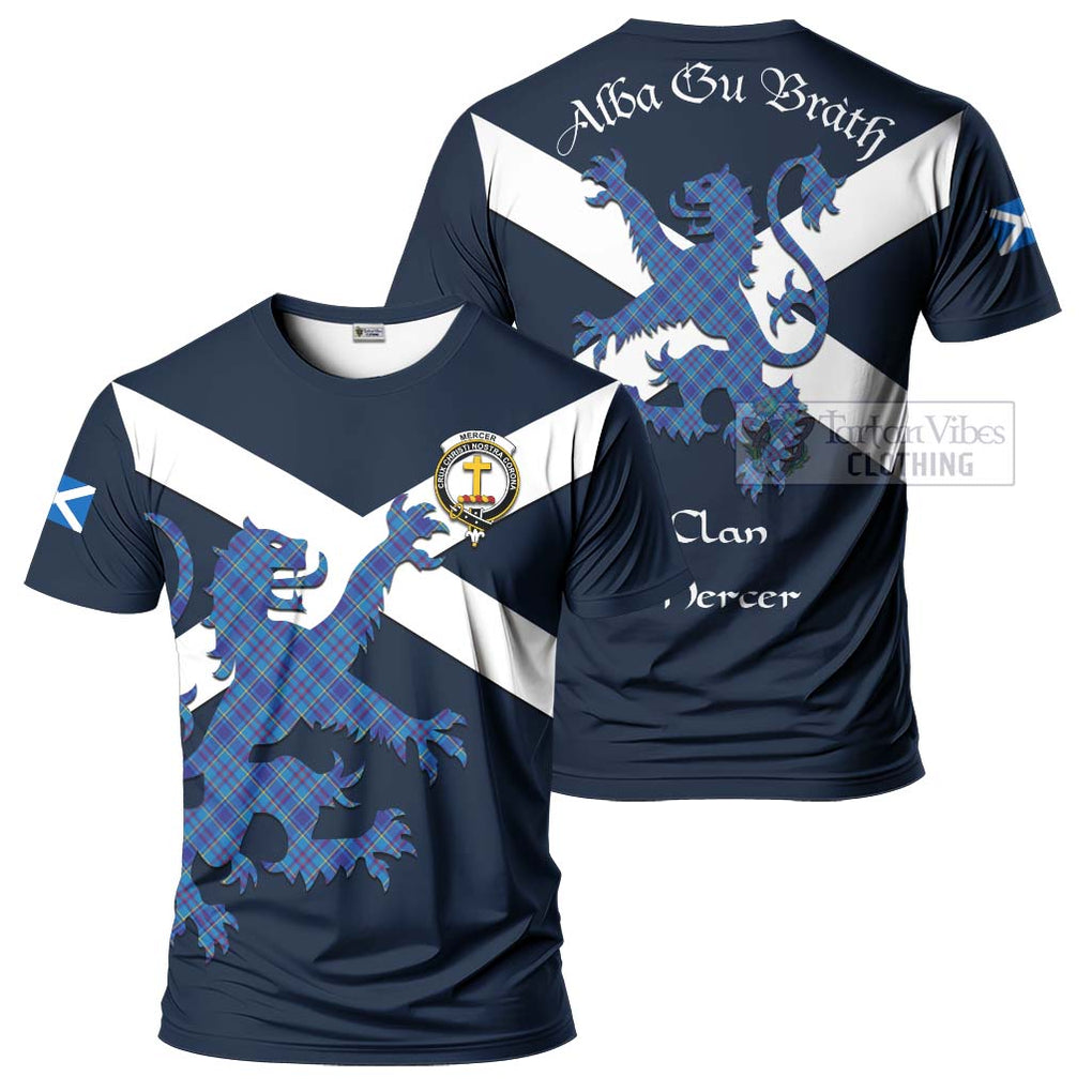 Tartan Vibes Clothing Mercer Tartan Lion Rampant T-Shirt – Proudly Display Your Heritage with Alba Gu Brath and Clan Name