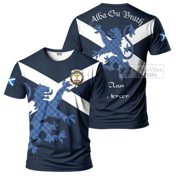 Mercer Tartan Lion Rampant T-Shirt Proudly Display Your Heritage with Alba Gu Brath and Clan Name