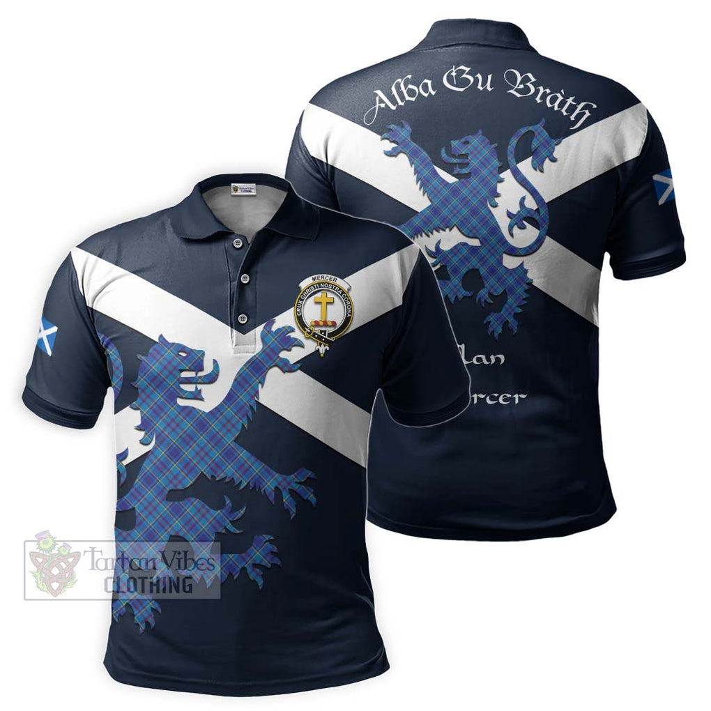 Tartan Vibes Clothing Mercer Tartan Lion Rampant Polo Shirt – Proudly Display Your Heritage with Alba Gu Brath and Clan Name