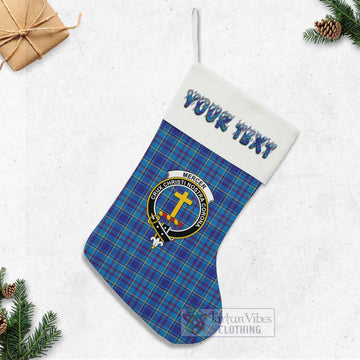 Mercer Tartan Family Crest Christmas Stocking with Personalized Text