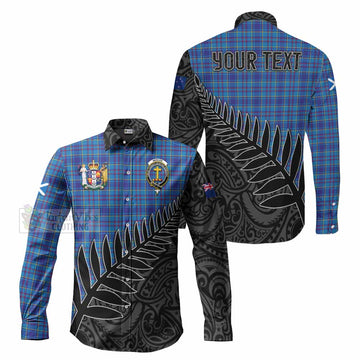 Mercer Crest Tartan Long Sleeve Button Shirt with New Zealand Silver Fern Half Style