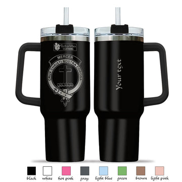 Mercer Clan Crest Engraved Tumbler with Handle