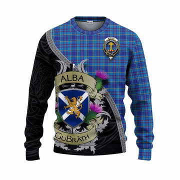Mercer Tartan Family Crest Knitted Sweater Lion Rampant Royal Thistle Shield Celtic Inspired Unisex - Tartan Vibes Clothing