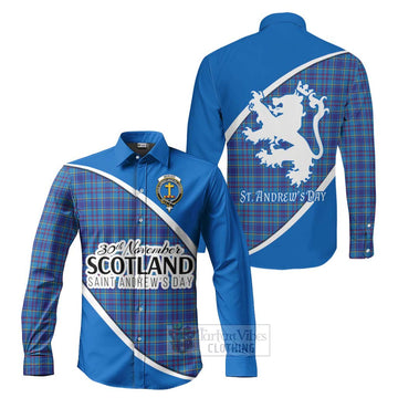 Mercer Family Crest Tartan Long Sleeve Button Shirt Celebrate Saint Andrew's Day in Style