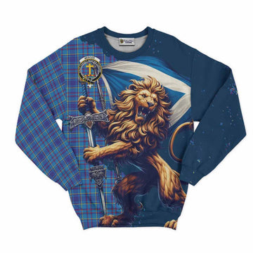 Mercer Tartan Family Crest Sweatshirt with Scottish Majestic Lion