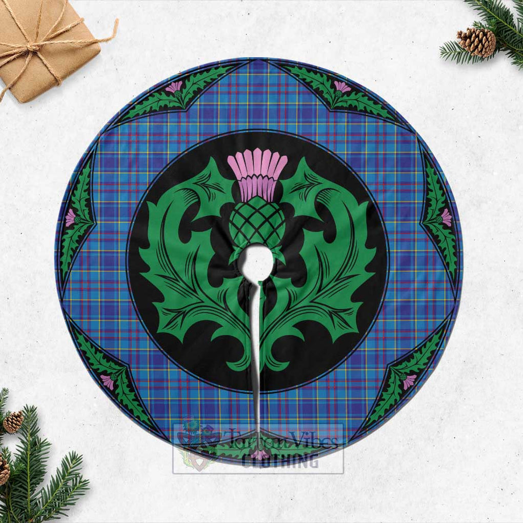 Tartan Vibes Clothing Mercer Tartan Christmas Tree Skirt Scottish Thistle Style