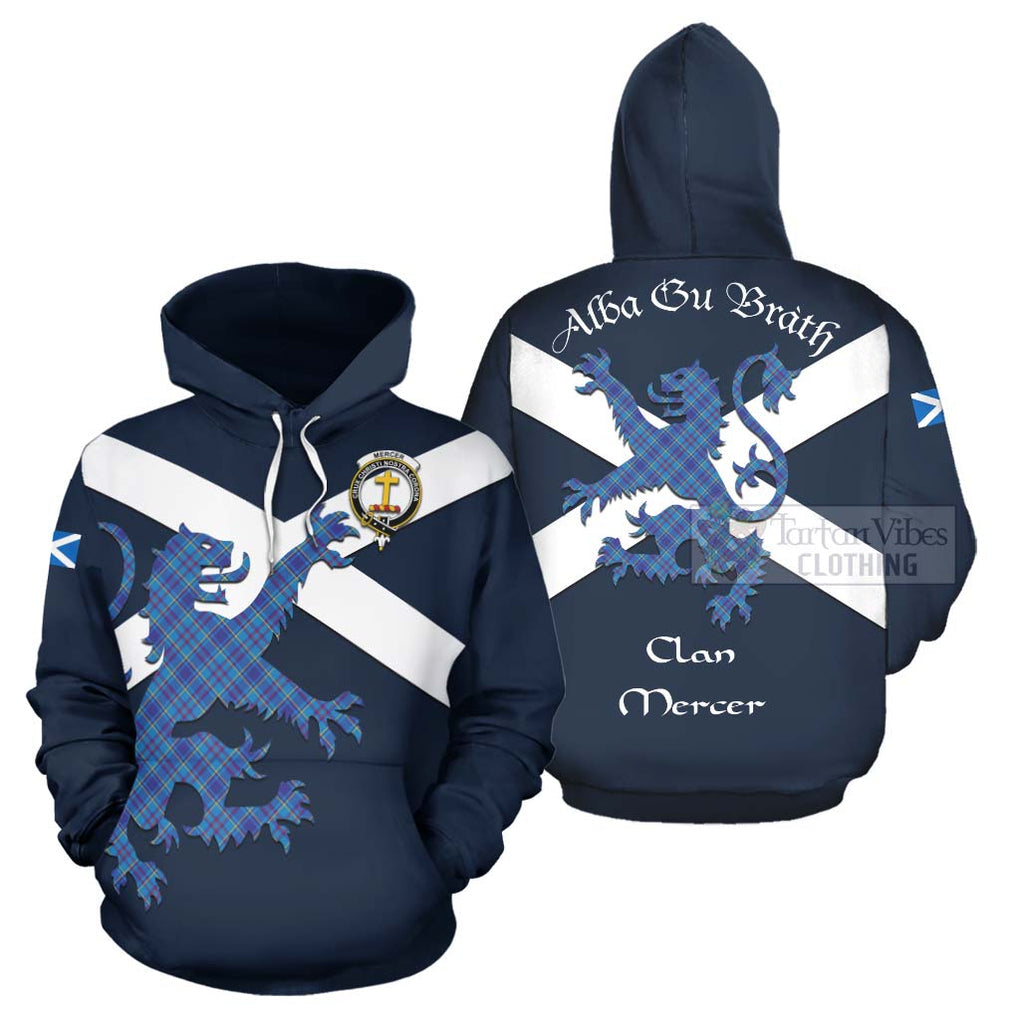 Tartan Vibes Clothing Mercer Tartan Lion Rampant Hoodie – Proudly Display Your Heritage with Alba Gu Brath and Clan Name