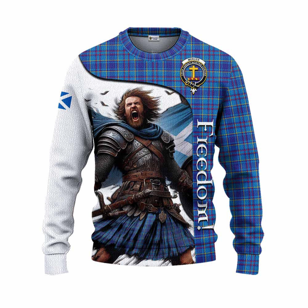 Tartan Vibes Clothing Mercer Crest Tartan Knitted Sweater Inspired by the Freedom of Scottish Warrior