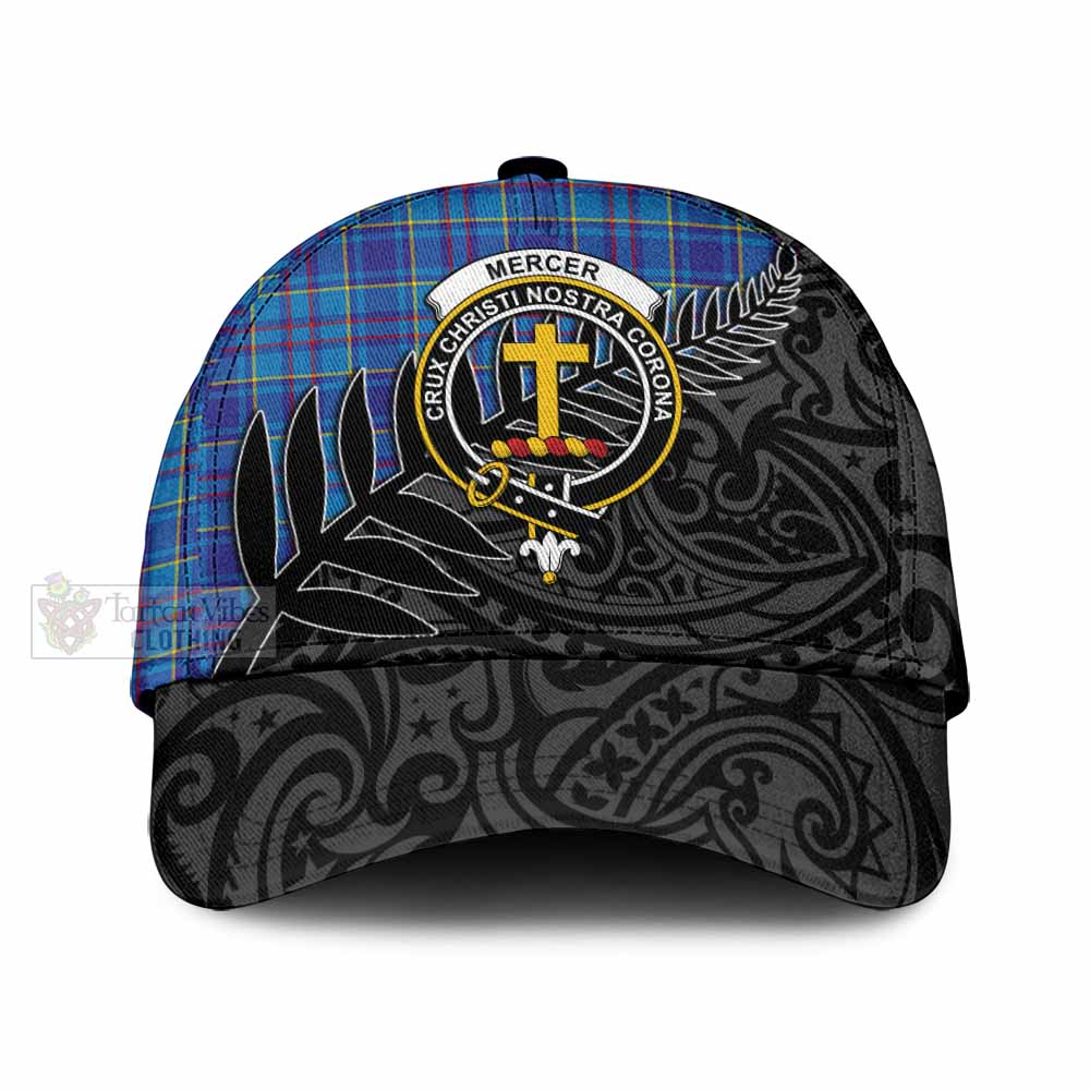 Tartan Vibes Clothing Mercer Tartan Classic Cap with New Zealand Silver Fern Half Style