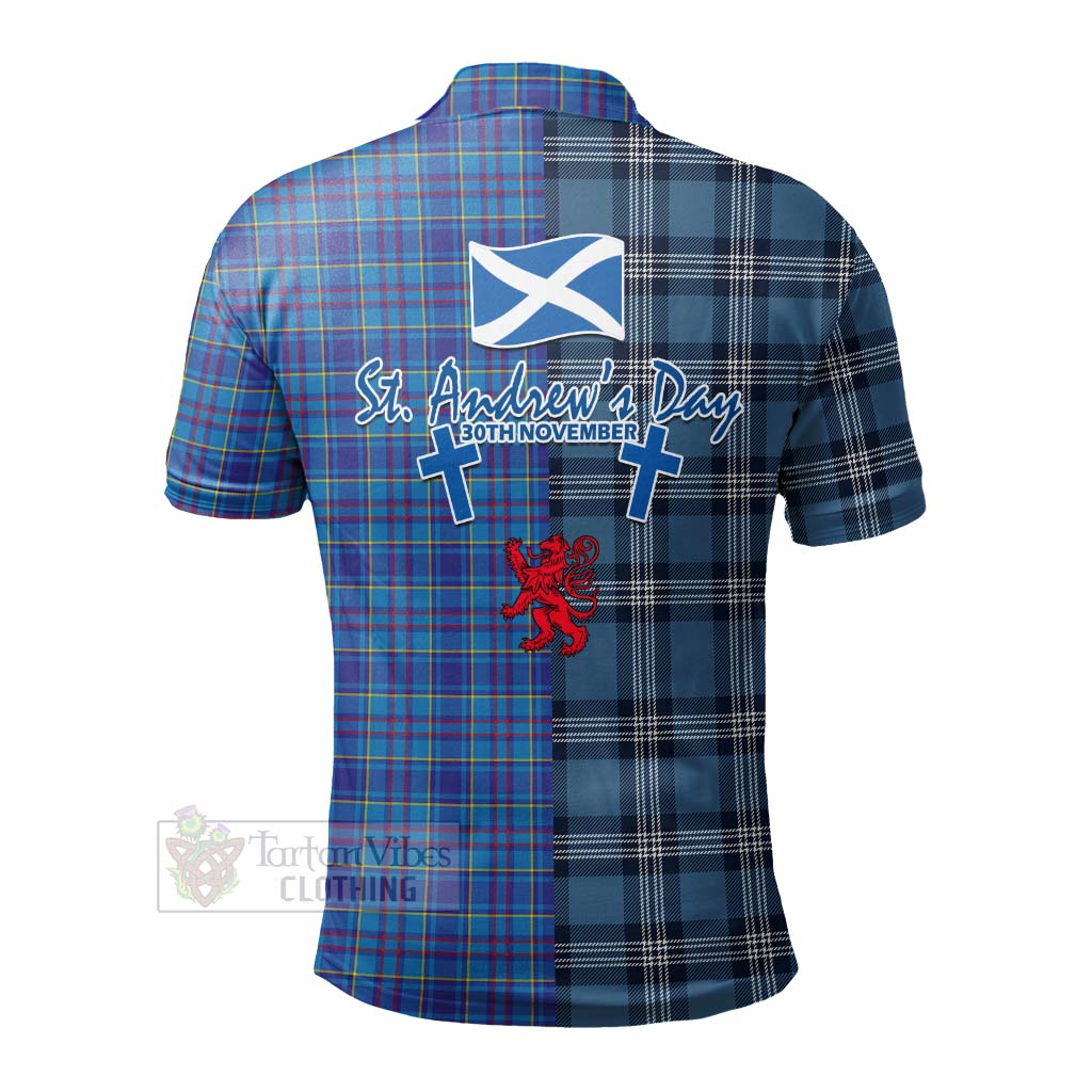 Tartan Vibes Clothing Mercer Tartan Polo Shirt Happy St. Andrew's Day Half Tartan Style