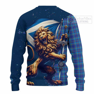 Mercer Tartan Family Crest Knitted Sweater with Scottish Majestic Lion