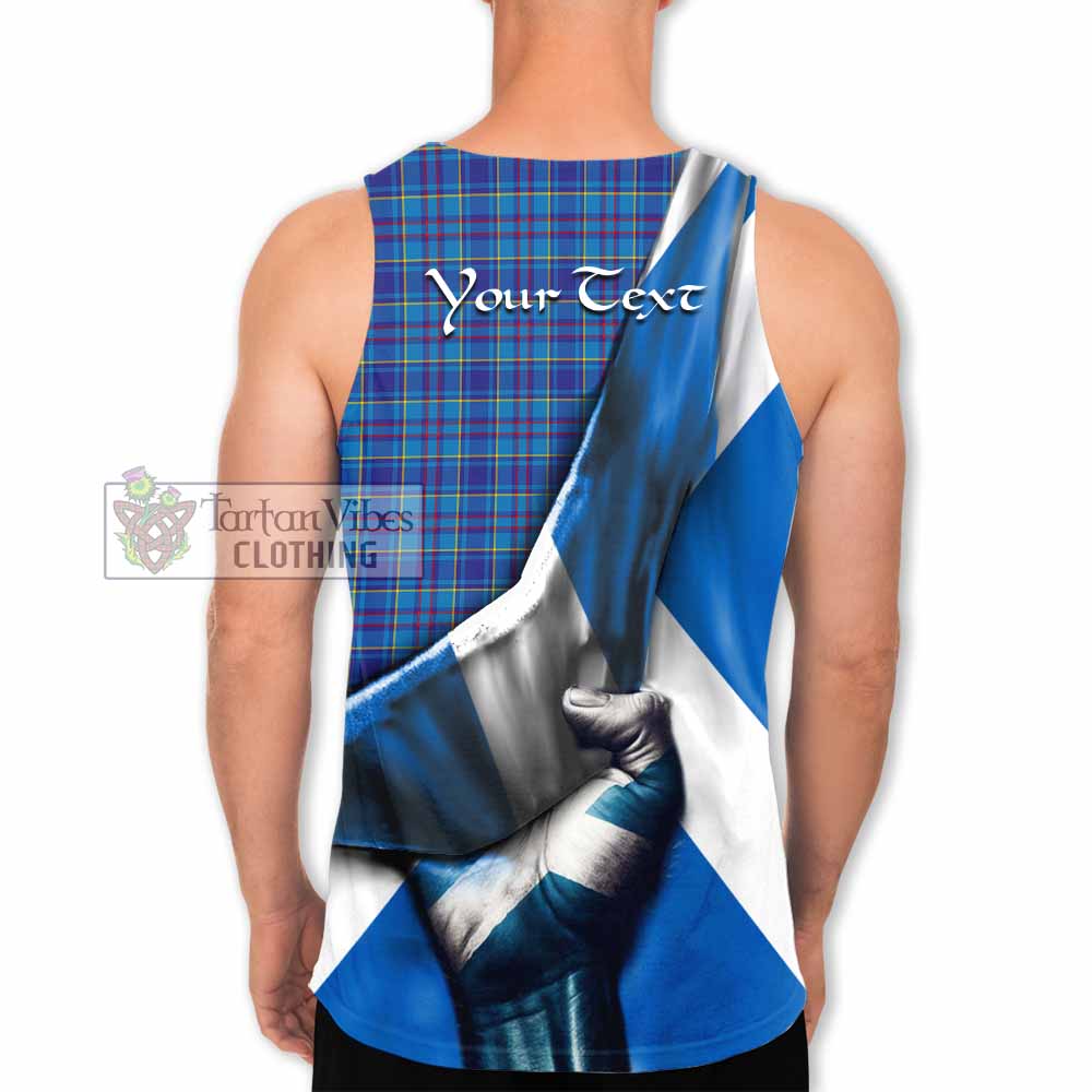 Tartan Vibes Clothing Mercer Tartan Men's Tank Top with Family Crest Scotland Patriotic Style