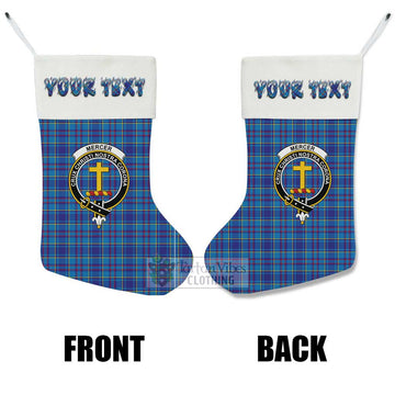 Mercer Tartan Family Crest Christmas Stocking with Personalized Text