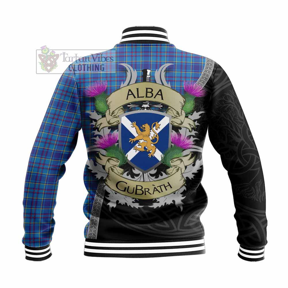 Mercer Tartan Family Crest Baseball Jacket Lion Rampant Royal Thistle Shield Celtic Inspired - Tartan Vibes Clothing