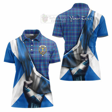 Mercer Tartan Women's Polo Shirt with Family Crest Scotland Patriotic Style