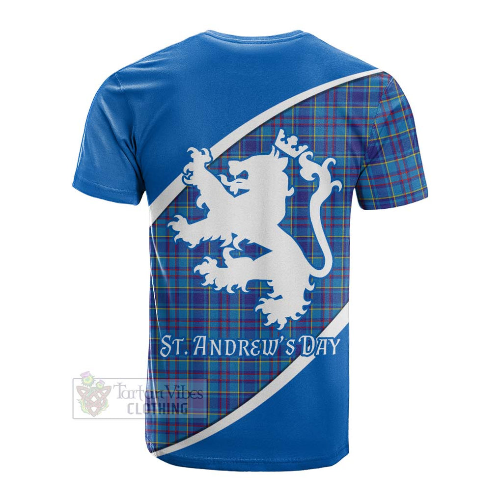 Tartan Vibes Clothing Mercer Family Crest Tartan Cotton T-shirt Celebrate Saint Andrew's Day in Style