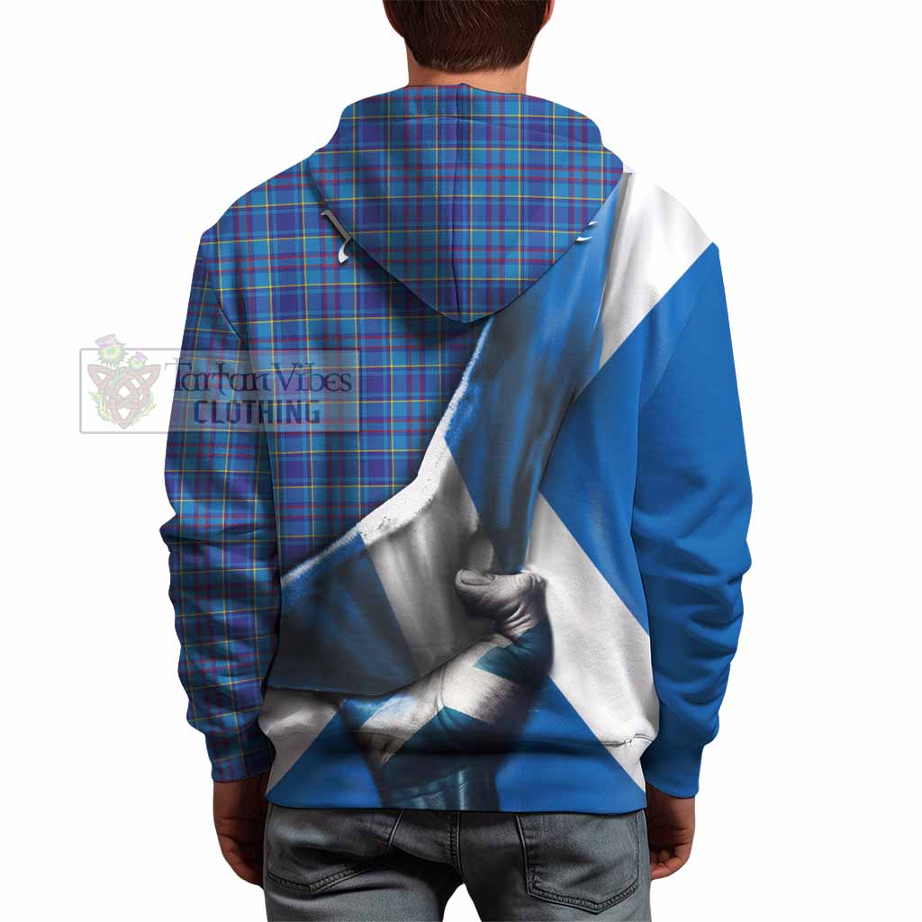 Tartan Vibes Clothing Mercer Tartan Hoodie with Family Crest Scotland Patriotic Style