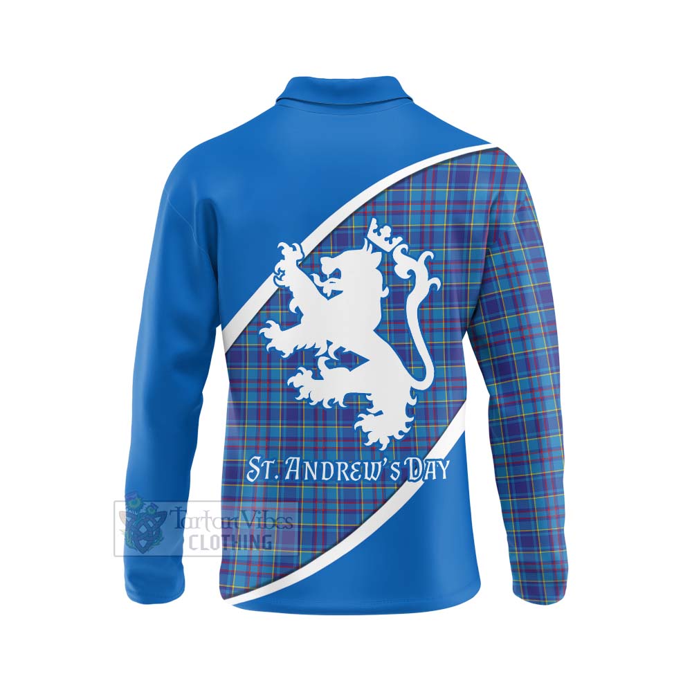 Tartan Vibes Clothing Mercer Family Crest Tartan Long Sleeve Polo Shirt Celebrate Saint Andrew's Day in Style