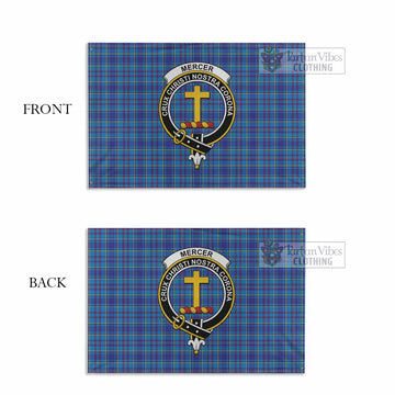 Mercer Tartan House Flag with Family Crest