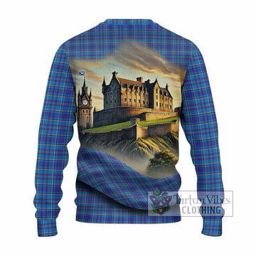 Mercer Tartan Family Crest Knitted Sweater with Scottish Ancient Castle Style - Tartan Vibes Clothing