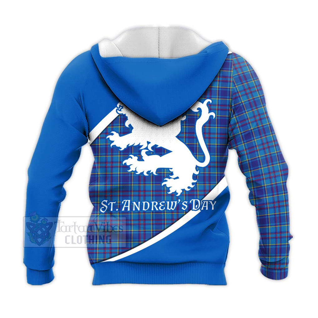 Tartan Vibes Clothing Mercer Family Crest Tartan Knitted Hoodie Celebrate Saint Andrew's Day in Style