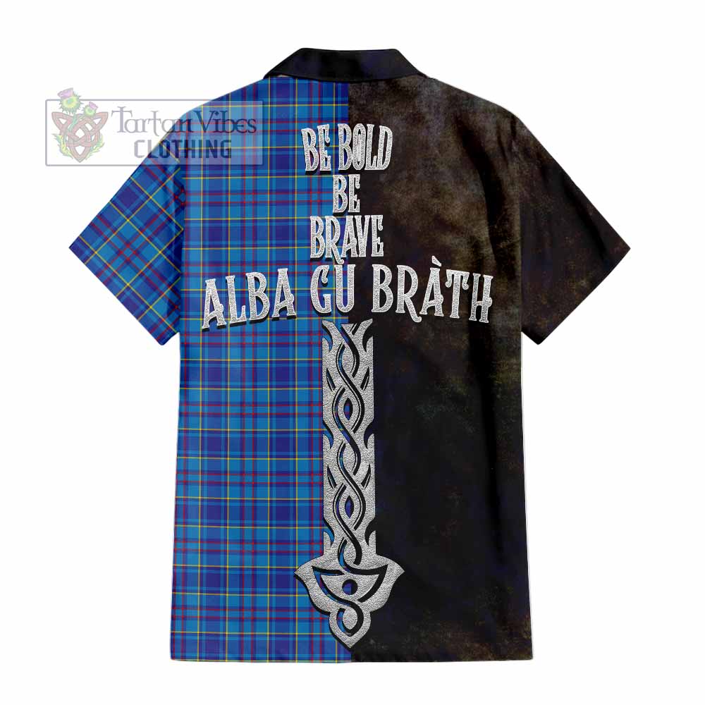 Mercer Tartan Family Crest Hawaiian Shirt Alba Gu Brath Be Brave Lion Ancient Style - Tartan Vibes Clothing