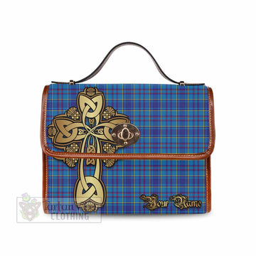 Mercer Tartan Waterproof Canvas Bag Golden Thistle Celtic Cross Style