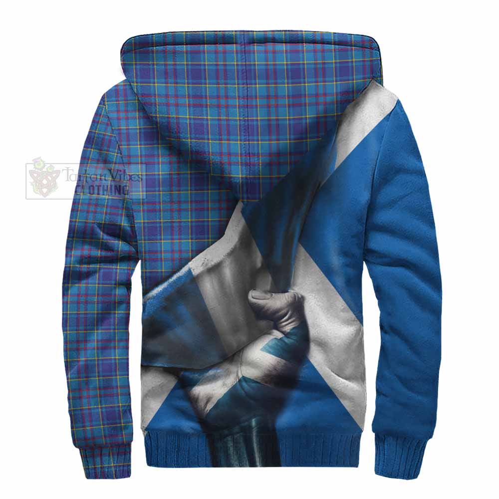 Tartan Vibes Clothing Mercer Tartan Sherpa Hoodie with Family Crest Scotland Patriotic Style