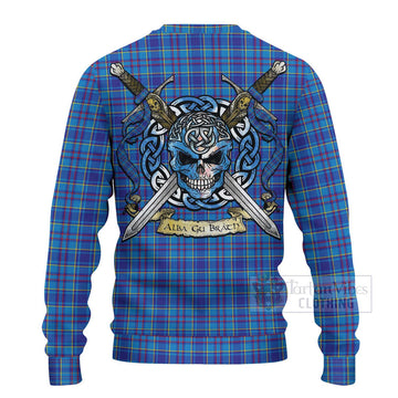 Mercer Tartan Ugly Sweater with Family Crest Celtic Skull Style