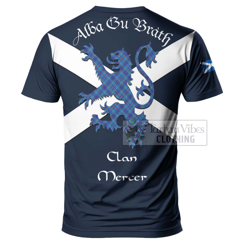 Tartan Vibes Clothing Mercer Tartan Lion Rampant T-Shirt – Proudly Display Your Heritage with Alba Gu Brath and Clan Name