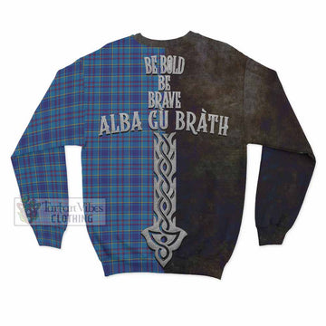 Mercer Tartan Family Crest Sweatshirt Alba Gu Brath Be Brave Lion Ancient Style - Tartan Vibes Clothing
