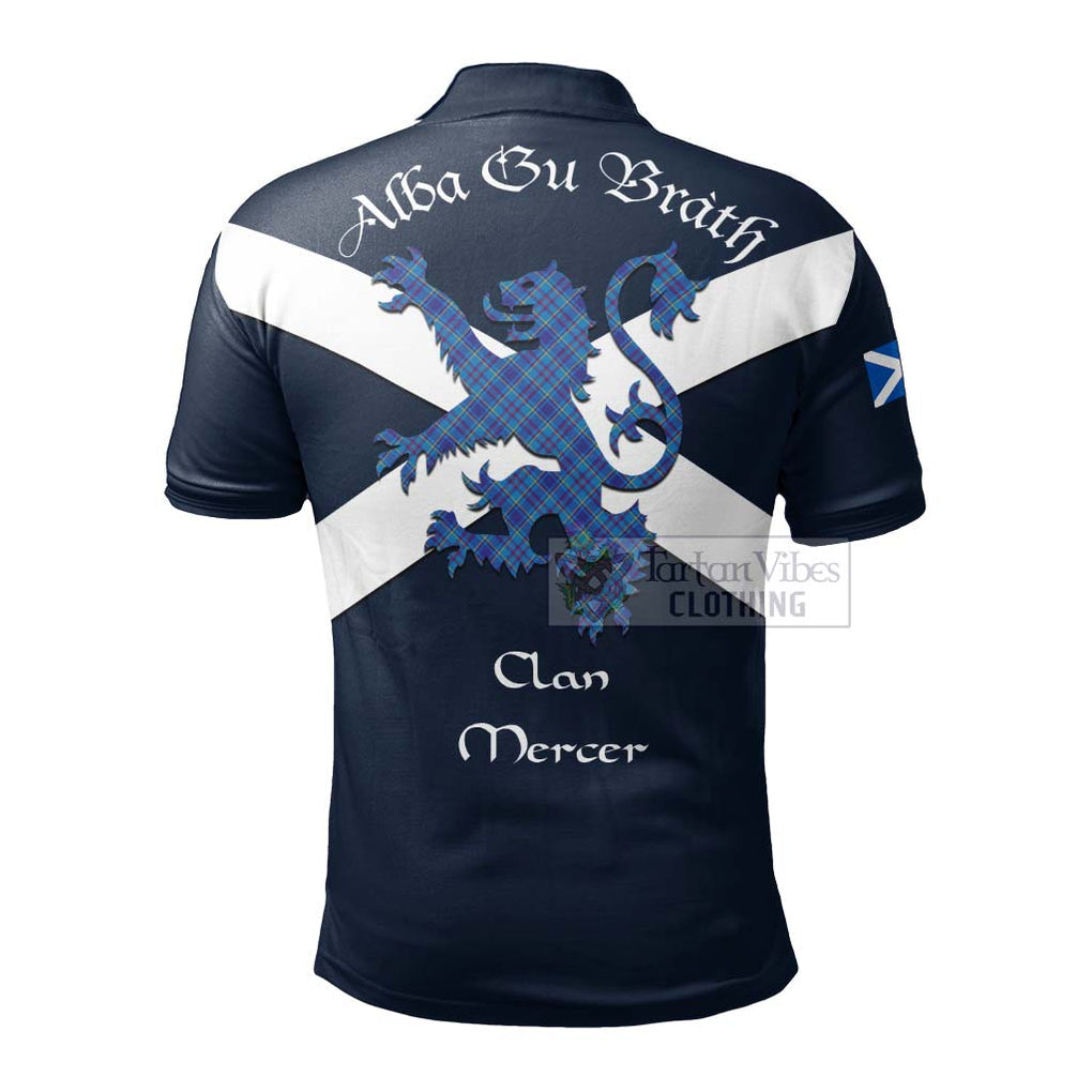 Tartan Vibes Clothing Mercer Tartan Lion Rampant Polo Shirt – Proudly Display Your Heritage with Alba Gu Brath and Clan Name