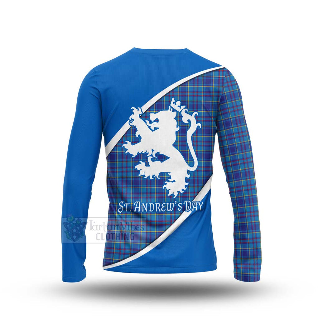 Tartan Vibes Clothing Mercer Family Crest Tartan Long Sleeve T-Shirt Celebrate Saint Andrew's Day in Style