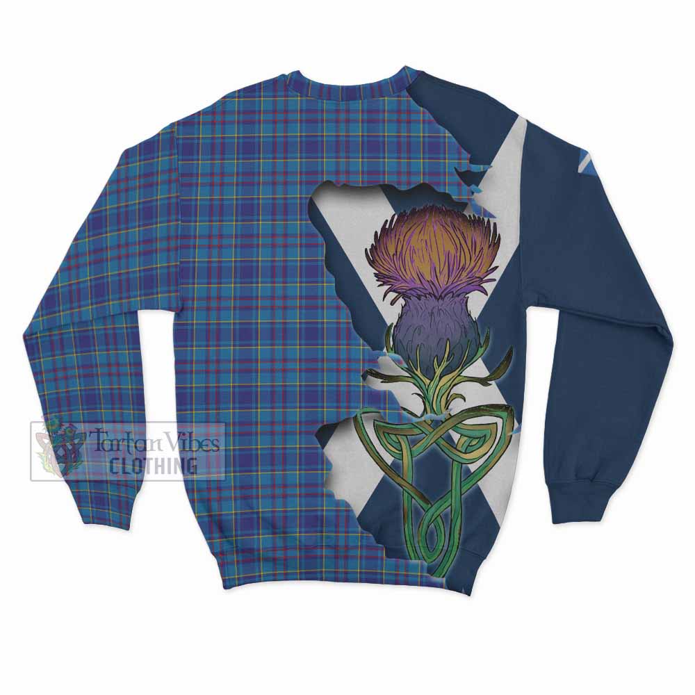 Mercer Tartan Family Crest Sweatshirt Scottish Thistle Celtic Inspired - Tartan Vibes Clothing