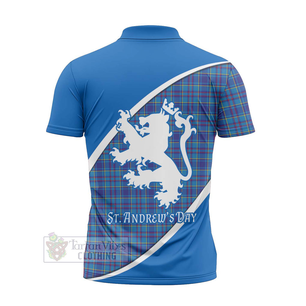 Tartan Vibes Clothing Mercer Family Crest Tartan Zipper Polo Shirt Celebrate Saint Andrew's Day in Style