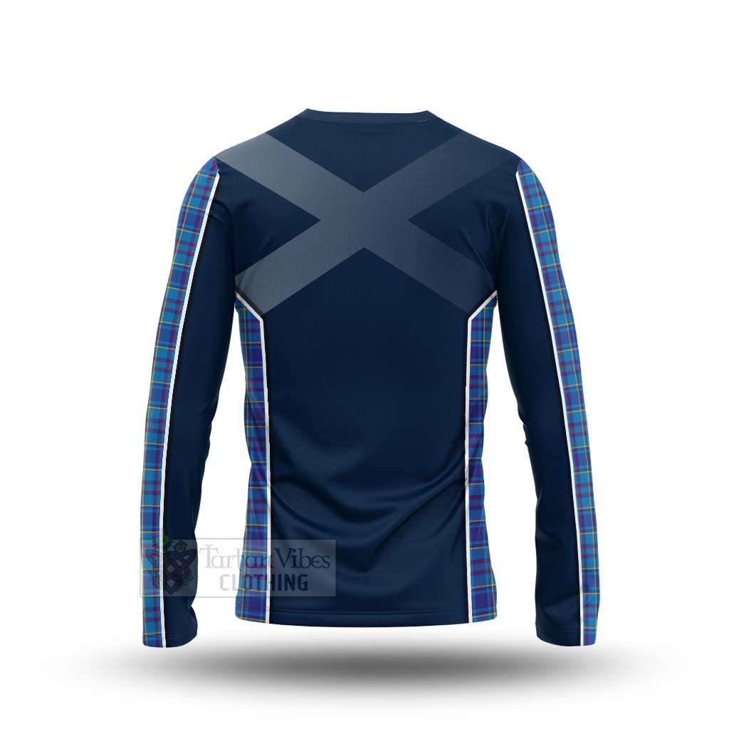 Tartan Vibes Clothing Mercer Tartan Long Sleeve T-Shirt with Family Crest and Scottish Thistle Vibes Sport Style