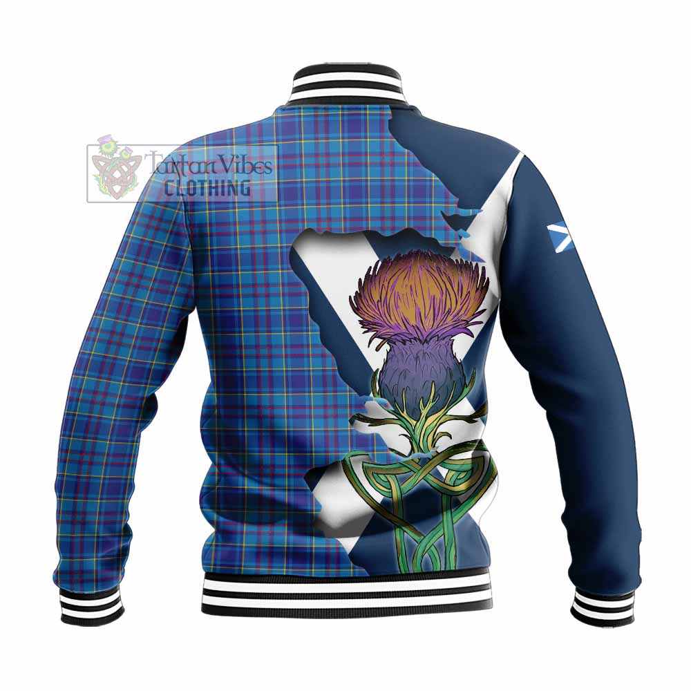 Mercer Tartan Family Crest Baseball Jacket Scottish Thistle Celtic Inspired - Tartan Vibes Clothing