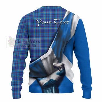 Mercer Tartan Knitted Sweater with Family Crest Scotland Patriotic Style