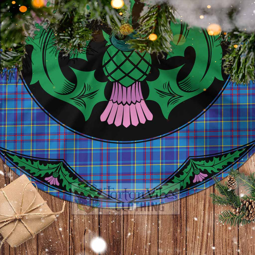 Tartan Vibes Clothing Mercer Tartan Christmas Tree Skirt Scottish Thistle Style