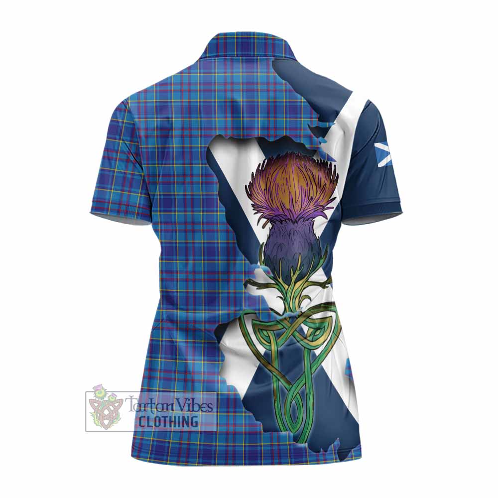 Mercer Tartan Family Crest Women's Polo Shirt Scottish Thistle Celtic Inspired - Tartan Vibes Clothing