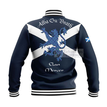 Mercer Tartan Lion Rampant Baseball Jacket  Proudly Display Your Heritage with Alba Gu Brath and Clan Name