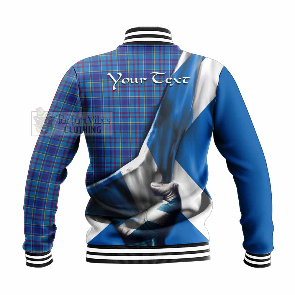 Tartan Vibes Clothing Mercer Tartan Baseball Jacket with Family Crest Scotland Patriotic Style