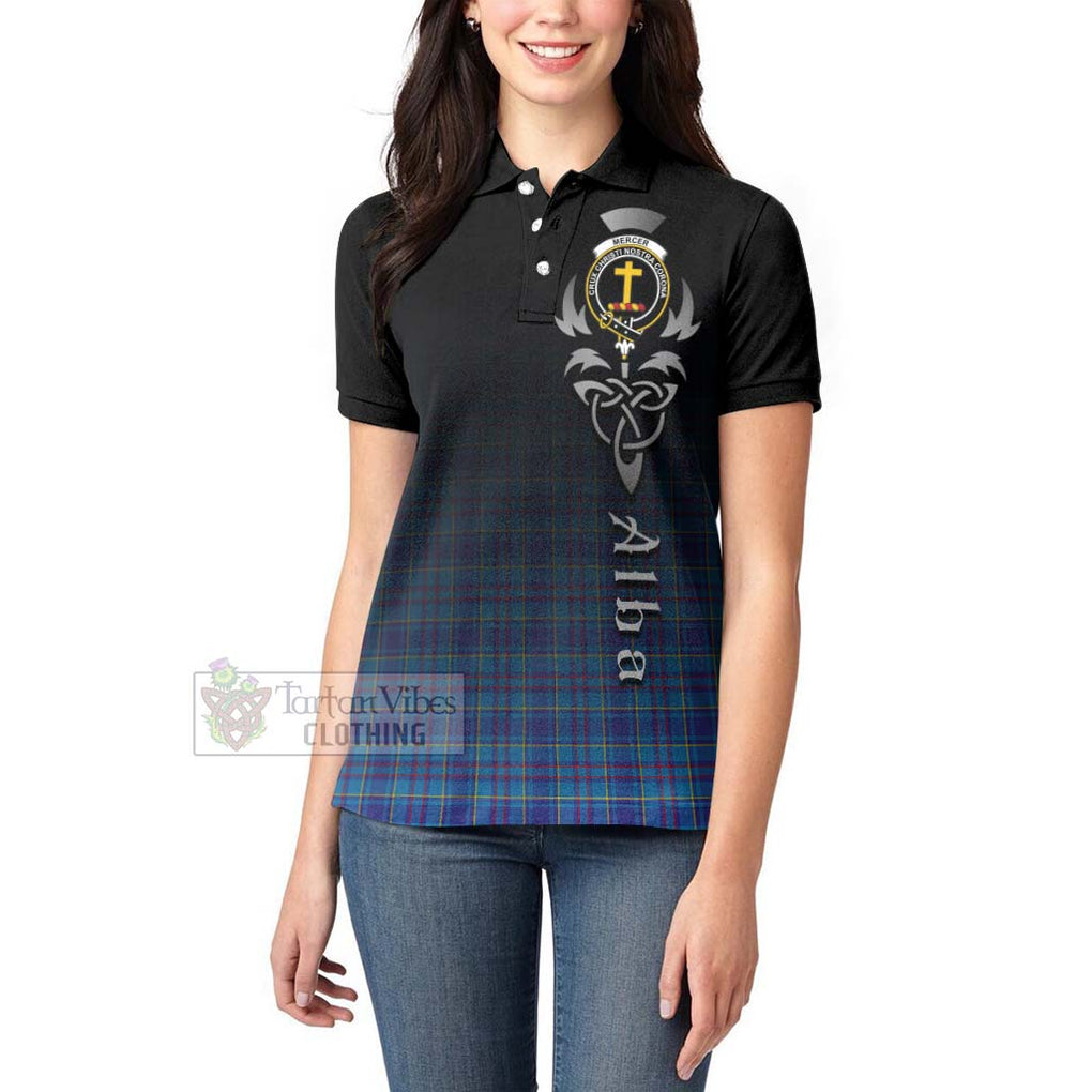 Tartan Vibes Clothing Mercer Tartan Women's Polo Shirt Featuring Alba Gu Brath Family Crest Celtic Inspired