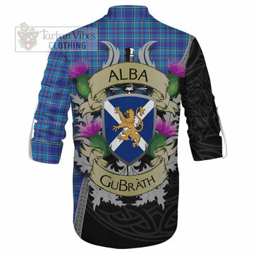 Mercer Tartan Family Crest Ghillie Kilt Shirt Lion Rampant Royal Thistle Shield Celtic Inspired - Tartan Vibes Clothing